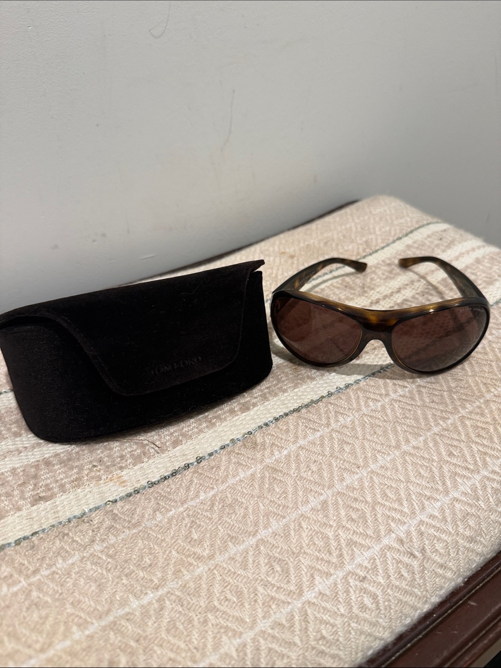 Ralph Lauren Tortoiseshell Frame Sunglasses with Brown Lenses